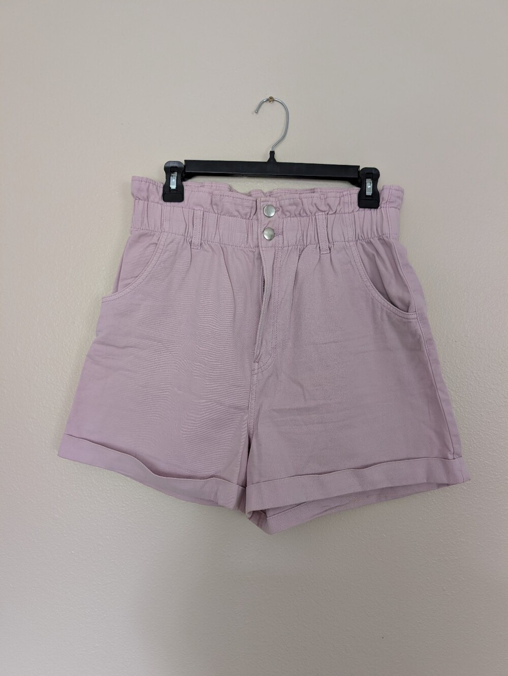 Lilac High Waisted Shorts